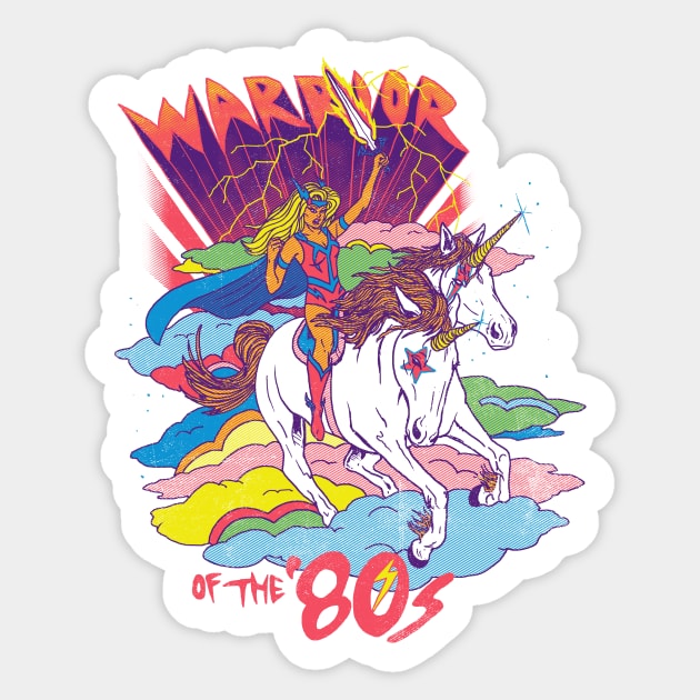 Warrior of the '80s Sticker by Hillary White Rabbit